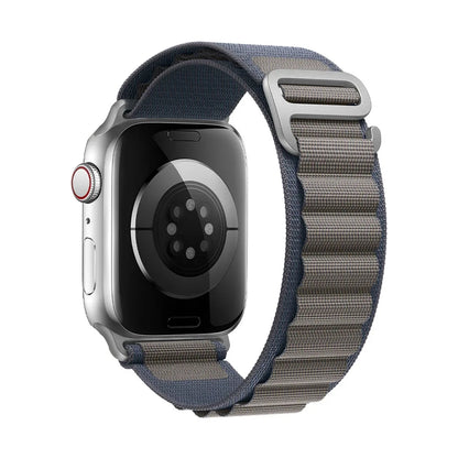 Bracelet nylon sportif Homyria — couleur Bleu, finition Argent