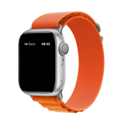 Bracelet nylon sportif Homyria — couleur Orange, finition Argent