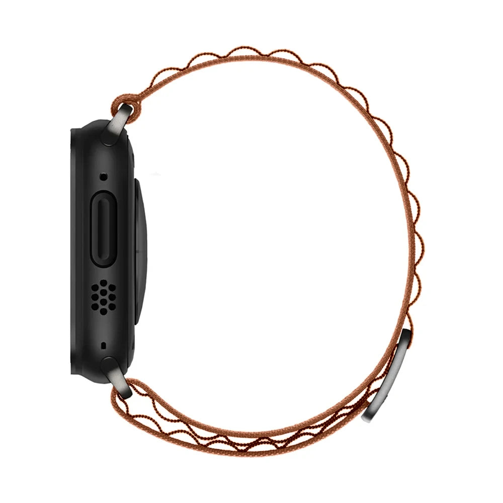 Bracelet nylon sportif Homyria — couleur Terracotta, finition Noir