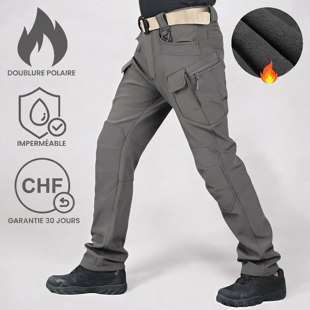 Pantalon de travail doublé polaire imperméable Homyria