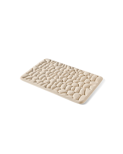 Tapis de bain galet Homyria — Beige Clair — 50 × 80 cm