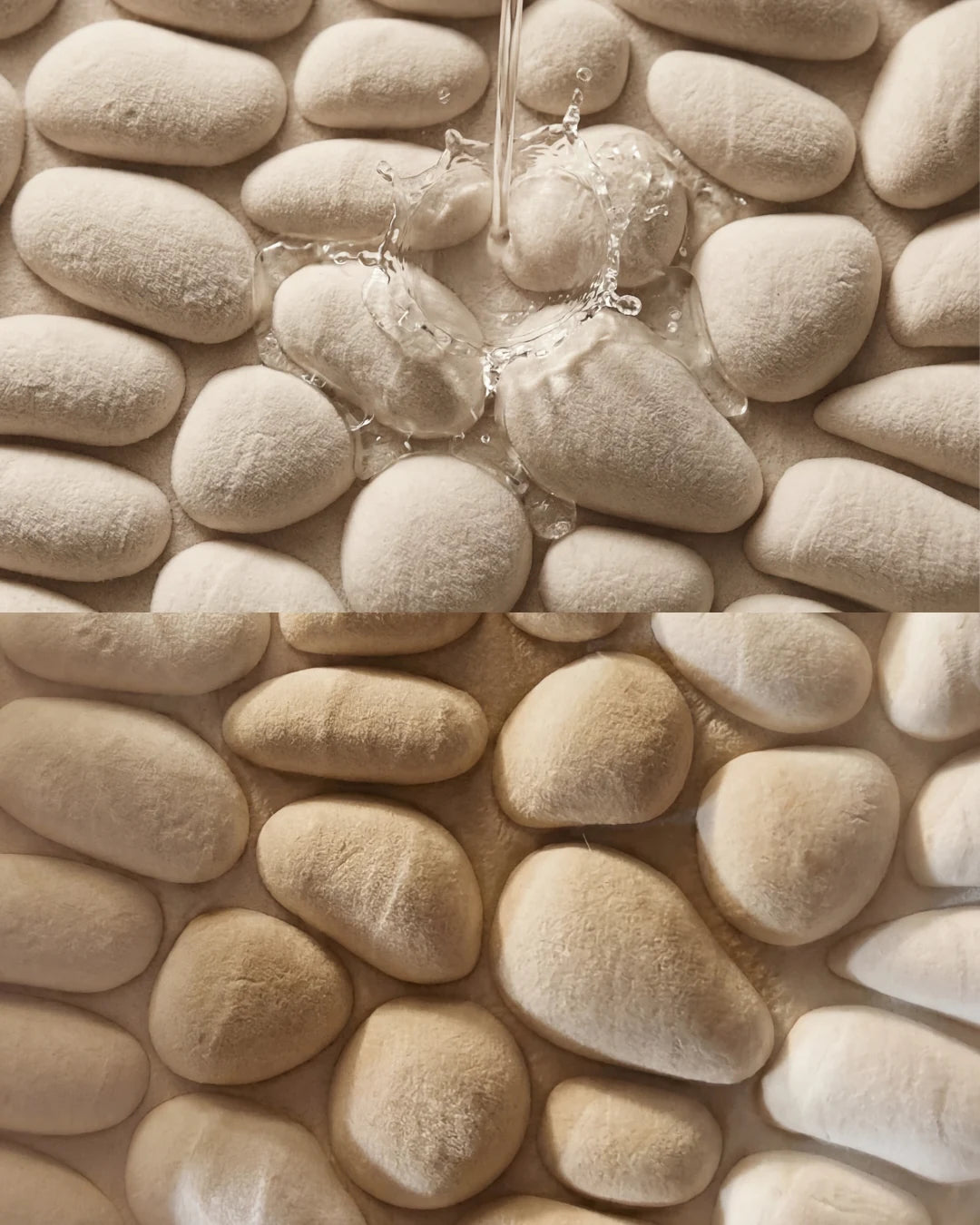 Tapis de bain galet Homyria — Beige Clair