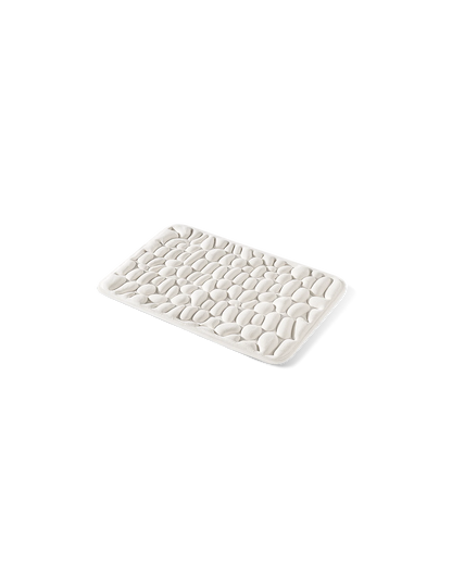 Tapis de bain galet Homyria — Blanc Cassé — 40 × 60 cm