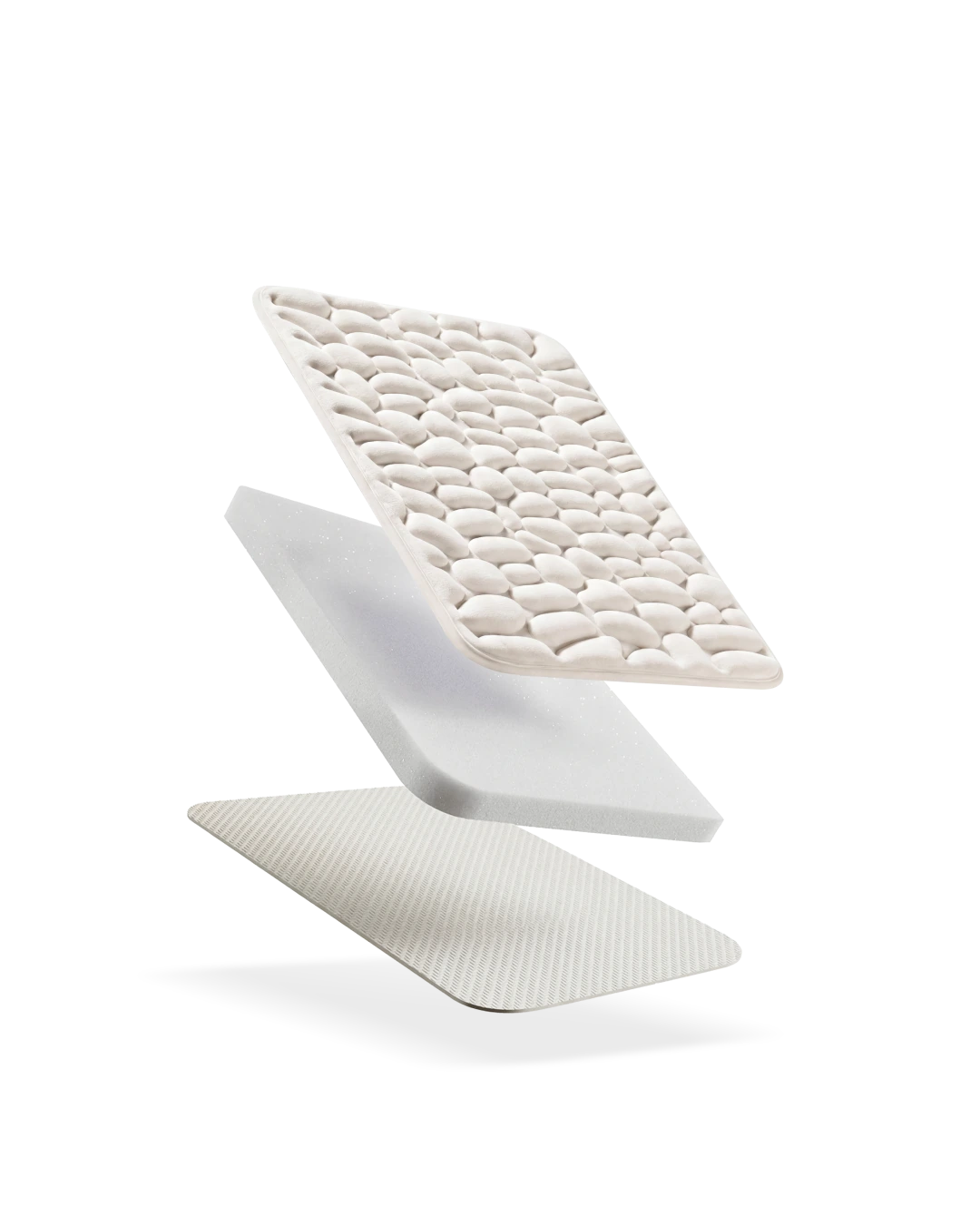 Tapis de bain galet Homyria — Blanc Cassé