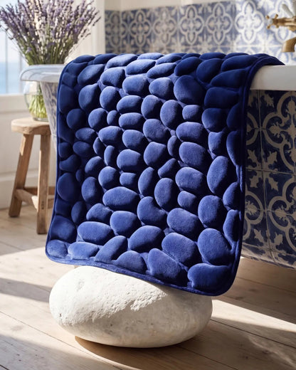 Tapis de bain galet Homyria — Bleu Marin