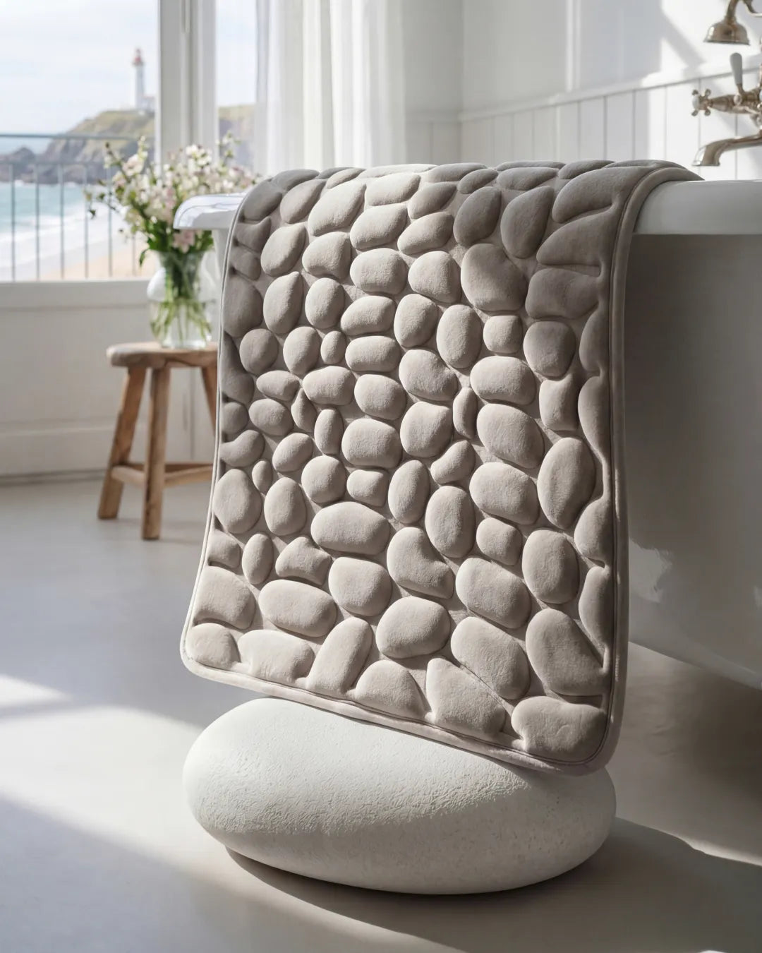 Tapis de bain galet Homyria — Gris Galet