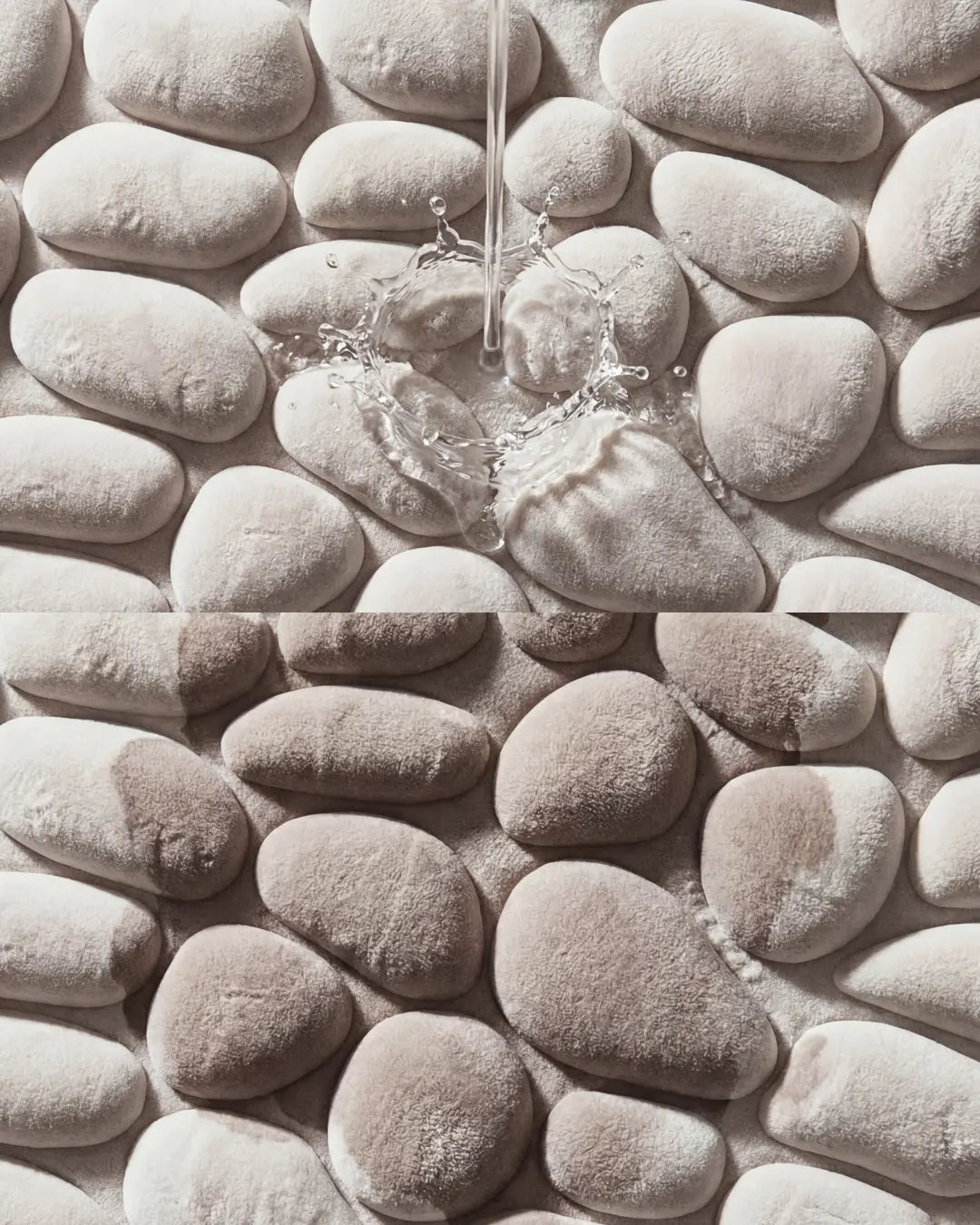 Tapis de bain galet Homyria — Gris Galet