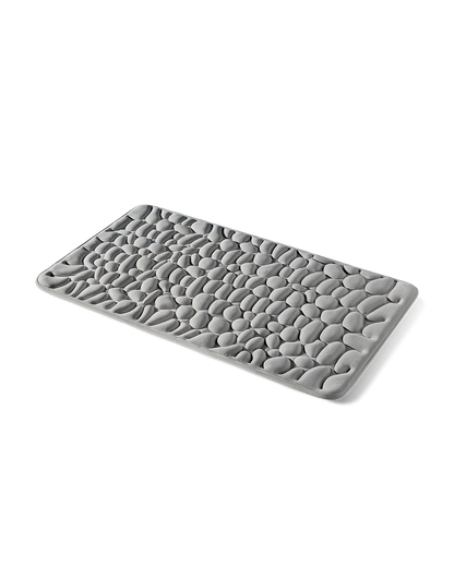 Tapis de bain galet Homyria — Gris Roche — 60 × 110 cm