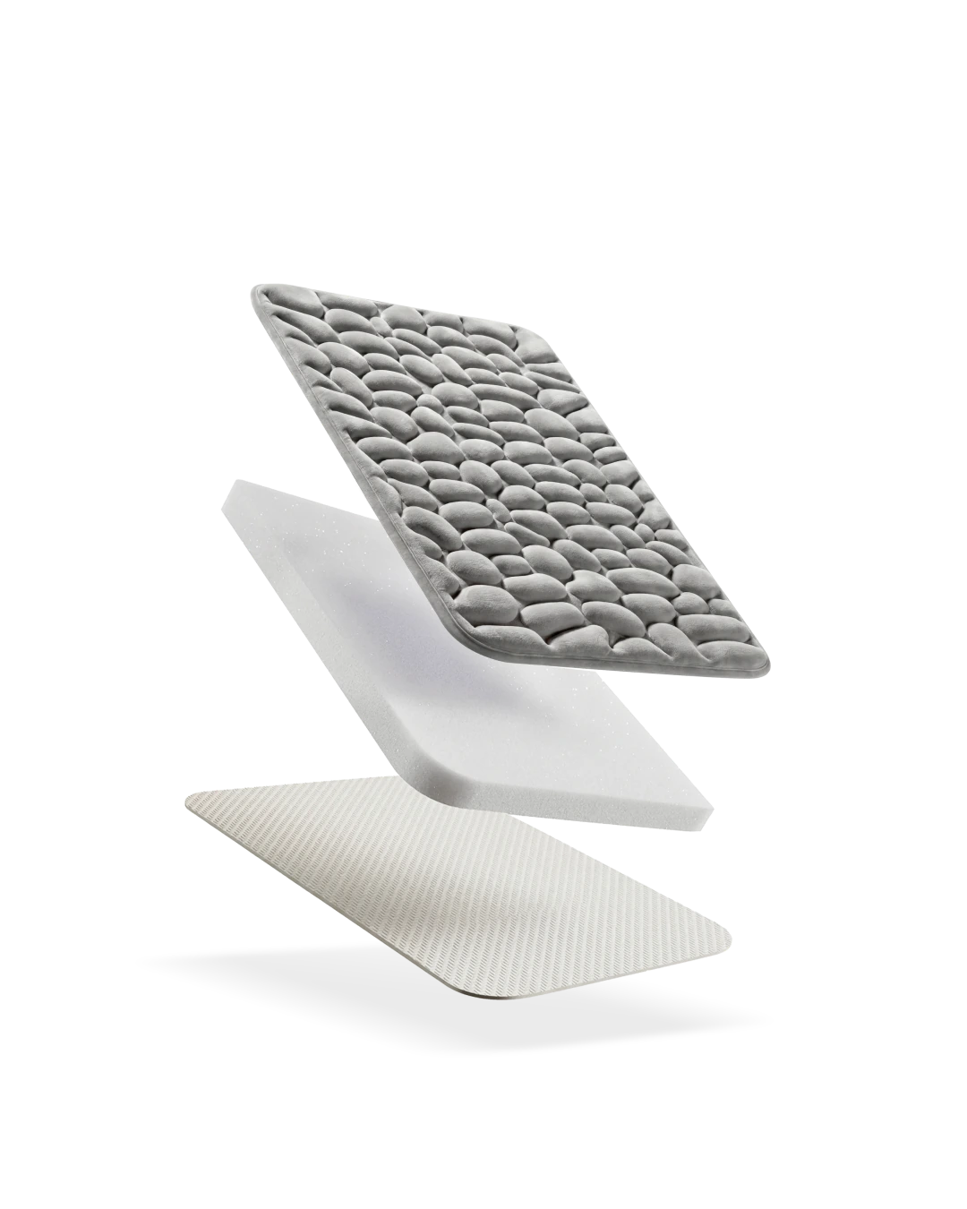Tapis de bain galet Homyria — Gris Roche