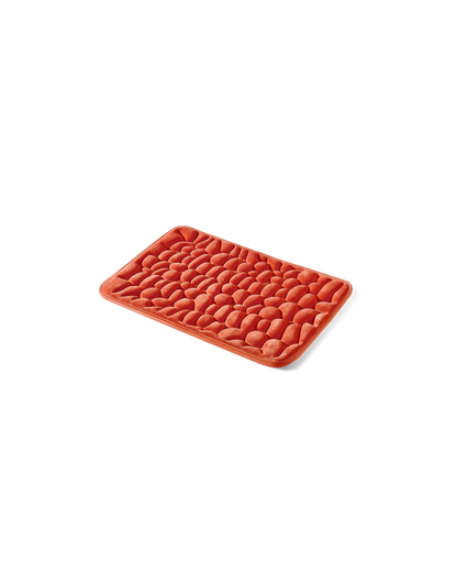 Tapis de bain galet Homyria — Orange Intense — 40 × 60 cm