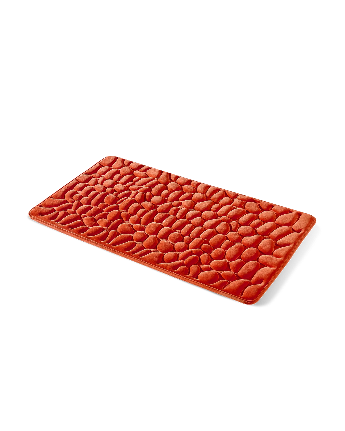 Tapis de bain galet Homyria — Orange Intense — 60 × 110 cm
