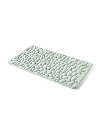 Tapis de bain galet Homyria — Vert Céladon — 60 × 110 cm